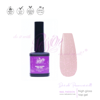 Nail Passion Top Gel Sparkling Pink 15ml