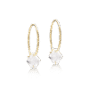 Blomdahl kõrvarõngad Golden Titanium Bicone Crystal, valge bikoon, 6mm kristall, kullatud titaan, rõngas 14mm
