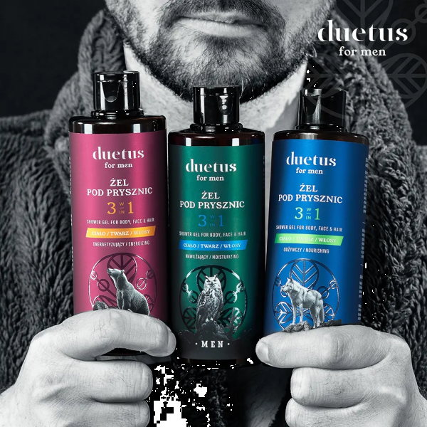 DUETUS for MEN energiat andev 3in1 dušigeel 300ml