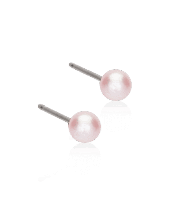 Natural Titanium Pearl 4mm Light Rose