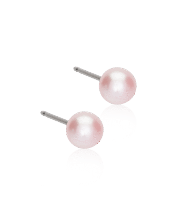 Natural Titanium Pearl 5mm Light Rose