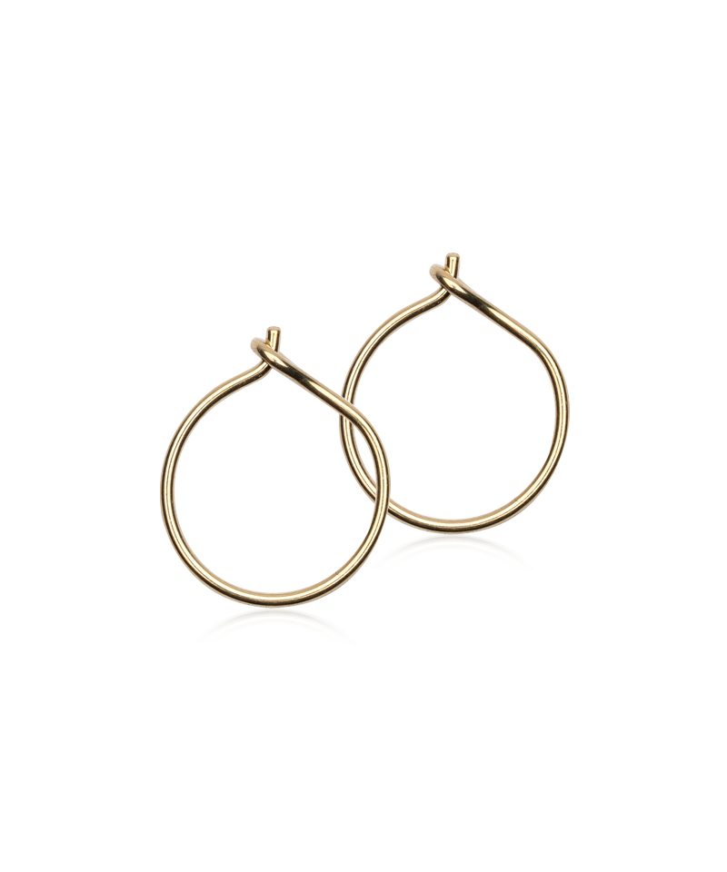 Blomdahl Golden Titanium Safety Ear Ring kõrvarõngad, kullatud titaan, rõngas 12mm