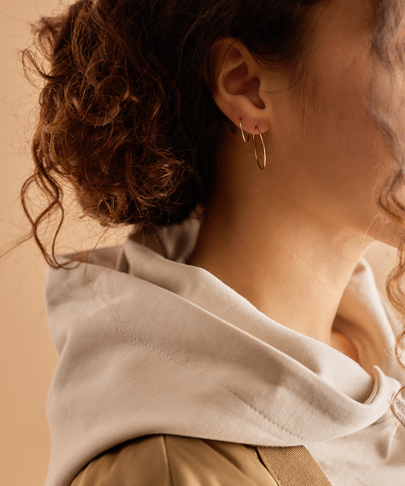 Blomdahl Golden Titanium Ear Ring kõrvarõngad, kullatud titaan, rõngas 25mm - Image 2