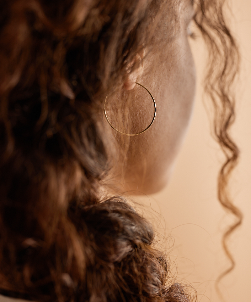 Blomdahl Golden Titanium Ear Ring kõrvarõngad, kullatud titaan, rõngas 30mm - Image 3