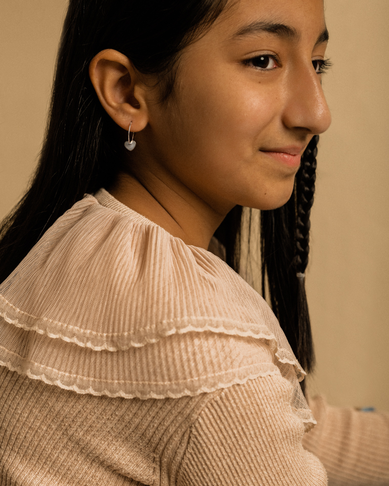 Blomdahl Medical kõrvarõngad Pendant Heart, naturaalne titaan, 14mm rõngas, süda - Image 2