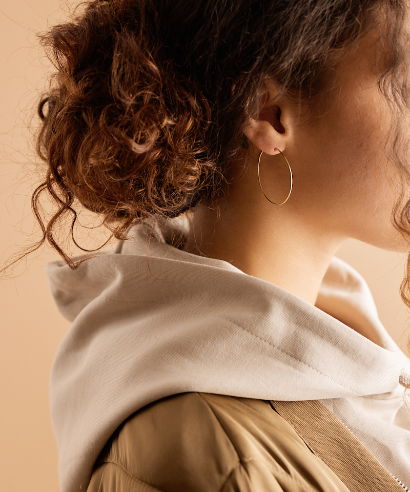 Blomdahl Golden Titanium Ear Ring kõrvarõngad, kullatud titaan, rõngas 35mm - Image 3