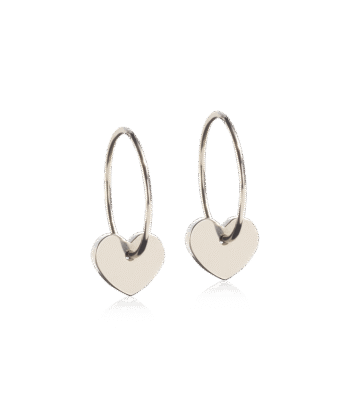 Blomdahl Medical kõrvarõngad Pendant Heart, naturaalne titaan, 14mm rõngas, süda