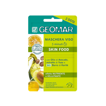 Geomar toitev ja sametiseks muutev näomask Skin Food 2×7,5ml