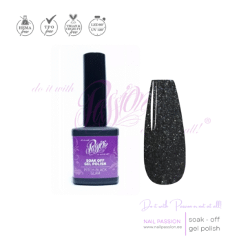 Nail Passion geellakk Pitch-Black Glam 15ml