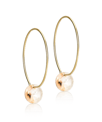 Blomdahl kõrvarõngad Golden Titanium Round Golden Shadow 8/25mm