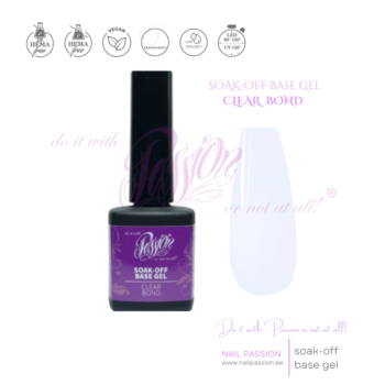 Nail Passion Soak-Off Base Gel Clear Bond 15ml