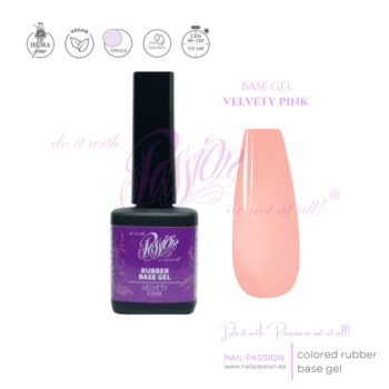 Nail Passion Rubber Base Gel Velvety Pink 15ml